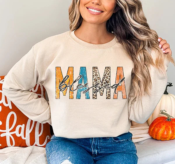 Blessed Mama Fall DTF Transfer